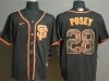 San Francisco Giants #28 Buster Posey Black Printing Fashion Cool Base Jersey