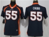 Women's Denver Broncos #55 Bradley Chubb Blue Vapor Limited Jersey