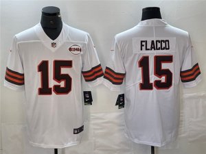 Cleveland Browns #15 Joe Flacco White 1946 Collection Vapor Limited Jersey