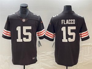 Cleveland Browns #15 Joe Flacco Brown Vapor Limited Jersey
