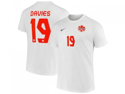National Canada #19 Davies Away White 2022/23 Custom Jersey