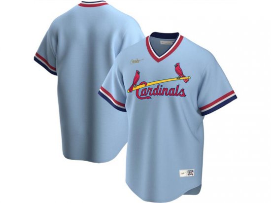 St. Louis Cardinals Custom #00 Light Blue Cooperstown Collection Cool Base Jersey