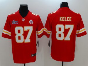 Kansas City Chiefs #87 Travis Kelce Red Super Bowl LVII Limited Jersey