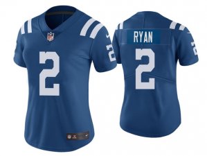 Women's Indianapolis Colts #2 Matt Ryan Blue Vapor Limited Jersey