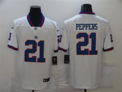 New York Giants #21 Jabrill Peppers White Color Rush Limited Jersey