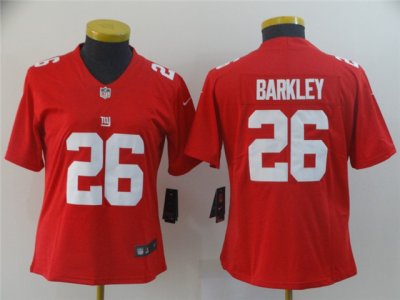 Women's New York Giants #26 Saquon Barkley Red Inverted Limited Jersey