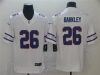 New York Giants #26 Saquon Barkley White Team Logos Fashion Limited Jersey