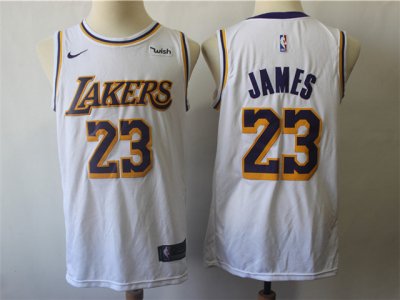 Los Angeles Lakers #23 Lebron James White Swingman Jersey