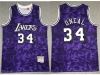 Los Angeles Lakers #34 Shaquille O'Neal Galaxy Hardwood Classics Jersey