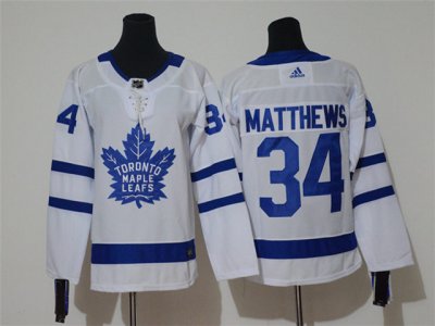 Women's Youth Toronto Maple Leafs #34 Auston Matthews White Jersey