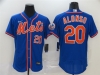 New York Mets #20 Pete Alonso Royal Orange Flex Base Jersey