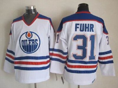 Edmonton Oilers #31 Grant Fuhr CCM Vintage White Jersey