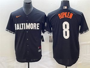 Baltimore Orioles #8 Cal Ripken Jr Black 2023 City Connect Jersey