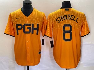 Pittsburgh Pirates #8 Willie Stargell Gold 2023 City Connect Jersey