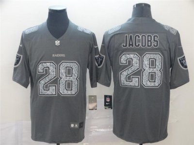 Las Vegas Raiders #28 Josh Jacobs Gray Camo Limited Jersey