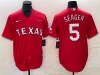 Texas Rangers #5 Corey Seager Red Cool Base Jersey