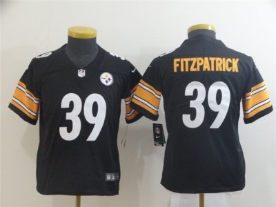 Youth Pittsburgh Steelers #39 Minkah Fitzpatrick Black Vapor Limited Jersey