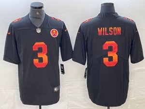 Pittsburgh Steelers #3 Russell Wilson Black Colorful Fashion Limited Jersey