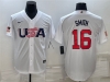 USA #16 Will Smith White 2023 World Baseball Classic Jersey
