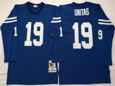 Baltimore Colts #19 Johnny Unitas 1970 Throwback Blue Jersey