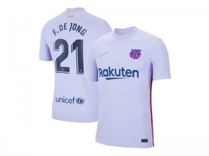 Club Barcelona #21 F.De Jong Away 2021/22 Soccer Jersey