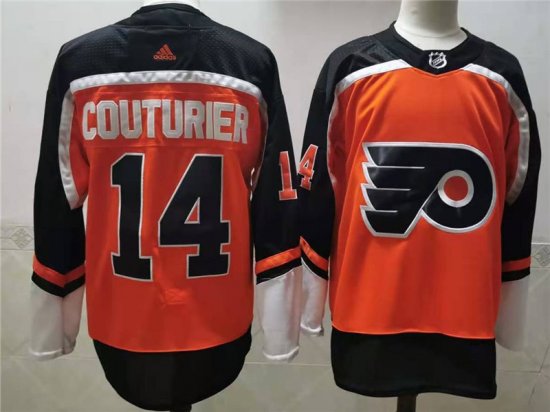 Philadelphia Flyers #14 Sean Couturier Orange 2021 Reverse Retro Jersey ...