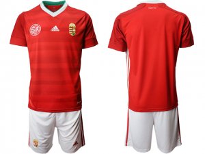 20/21 National Hungary Blank Home Red Soccer Jersey