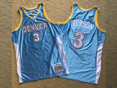 Denver Nuggets #3 Allen Iverson 2006-07 Light Blue Hardwood Classic Jersey