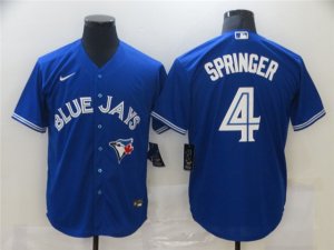 Toronto Blue Jays #4 George Springer Blue Cool Base Jersey