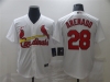 St. Louis Cardinals #28 Nolan Arenado White Cool Base Jersey