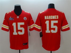 Kansas City Chiefs #15 Patrick Mahomes Red Super Bowl LVII Limited Jersey