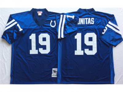 Baltimore Colts #19 Johnny Unitas 1967 Throwback Blue Jersey