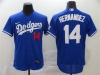 Los Angeles Dodgers #14 Enrique Hernandez Royal Blue Flex Base Jersey