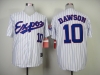 Montreal Expos #10 Andre Dawson White Stripe Throwback Jersey
