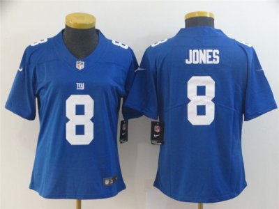 Women's New York Giants #8 Daniel Jones Blue Vapor Limited Jersey