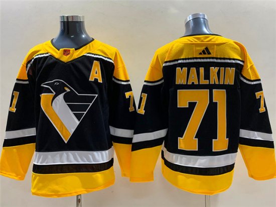 Pittsburgh Penguins #71 Evgeni Malkin Black 2022/23 Reverse Retro Jersey