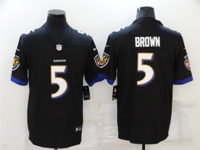 Baltimore Ravens #5 Marquise Brown Black Vapor Limited Jersey