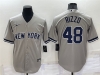 New York Yankees #48 Anthony Rizzo Gray Cool Base Jersey