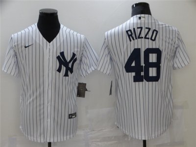 New York Yankees #48 Anthony Rizzo White Cool Base Jersey
