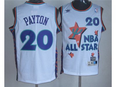 1995 NBA All-Star Game Western Conference #20 Gary Payton White Hardwood Classic Jersey