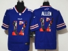 Buffalo Bills #17 Josh Allen Blue Player Portrait Printing Vapor Limited Jersey