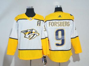 Nashville Predators #9 Filip Forsberg White Jersey
