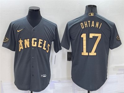 Los Angeles Angels #17 Shohei Ohtani Charcoal 2022 MLB All-Star Game Cool Base Jersey