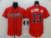 Atlanta Braves #13 Ronald Acuna Jr. Red Flex Base Jersey