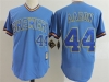 Milwaukee Brewers #44 Hank Aaron Light Blue Cooperstown Collection Jersey