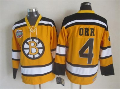 Boston Bruins #4 Bobby Orr 2010 Winter Classic Vintage CCM Gold Jersey
