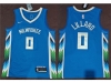 Milwaukee Bucks #0 Damian Lillard 2022-23 Blue City Edition Swingman Jersey