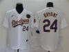 Los Angeles Dodgers #24 Kobe Bryant White/Purple KB Cool Base Jersey