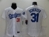 Los Angeles Dodgers #31 Max Scherzer White Turn Back The Clock Flex Base Jersey