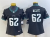 Womens Philadelphia Eagles #62 Jason Kelce Black Vapor Limited Jersey